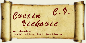 Cvetin Vicković vizit kartica